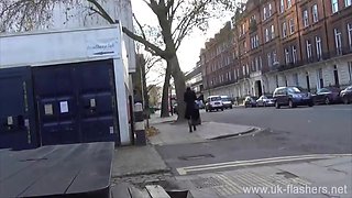 Amber West - The Thrill Of Getting Caught! British Lassie Flasher Amber On The Street Of The Uk