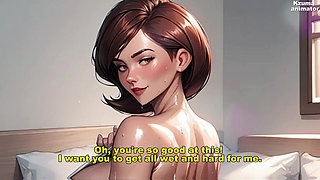 Elastic Woman Guiding Her Handjob and Asking for Cock in Her Pussy - Hentaijoi Handjob