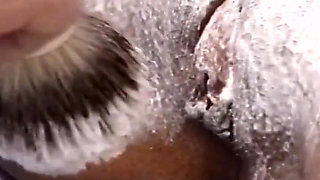Slim Teen Shaving Her Beautiful Pussy Before She Takes a Piss
