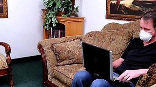 Big ass pale brunette milf with