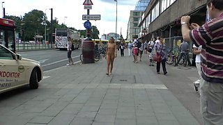 Busty Czech amateur fucks outdoor in public