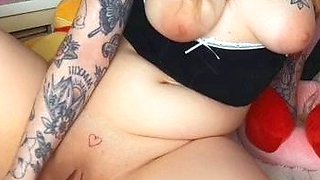 Busty teen Tegan shows off her natural big boobs