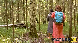 Mature4k. fatty mature girl has cunt filled with man's dick in sauna
