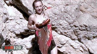 Alicya: Great Little Alicya Getting Naked by the Sea