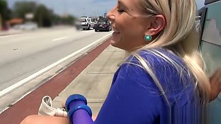 Milf Hunter - Bus stop mom gets picked up