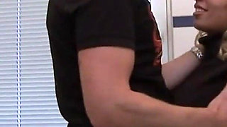 Sexy petite big dick sucking pussy penetrated in the bathroom