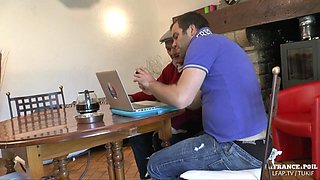 Threesome with french sexy mature and old man: Big Ass, Blowjob  Amateur Porn