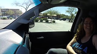 Pretty young girl with big tits and glasses