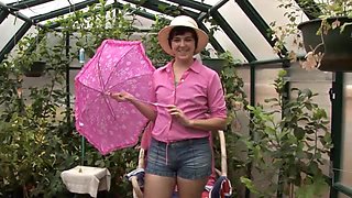 Harley shows off hairy body in outdoor garden - WeAreHairy