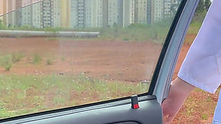 I Got Caught Giving "therapy" in His Car.. in Public