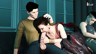 Desi Indian Stepmom Having Sex with Her Stepson's Friend in the Bedroom