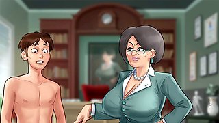 Summertime saga eve, cartoon monster, korean big tits