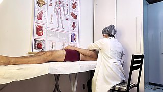 Patient Can't Handle It and Becomes Stiff in Front of the Nurse During the Exam