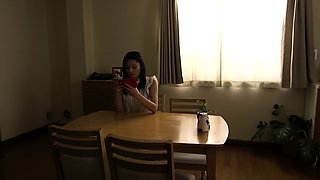 Horny amateur asian hottie fingers and fucks