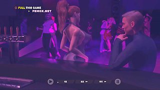 3d animated chick seduced at club allows random guy to bang her throat and finish in her cunt in toilet