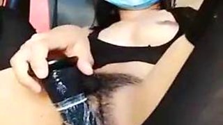 Hot Asian with Hairy Pussy Cums And Squirts
