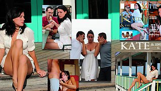 Hot brunette mia bangg gives pov blowjob before threesome