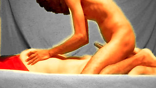 My step-son, his step father, went to work, then I had to change clothes, then the younger step son came and hugged me, then I a