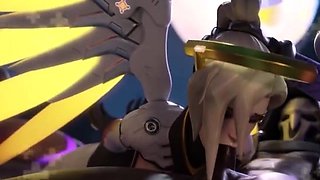 Hot 3D redhead licking a pussy while getting fucked