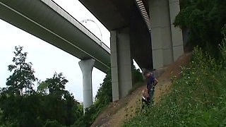 Amazing Blonde German Doll Fucked Under the Bridge