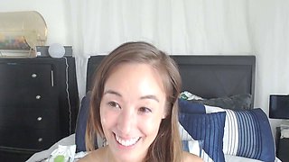 Close up video of real girlfriend toying her bald pussy