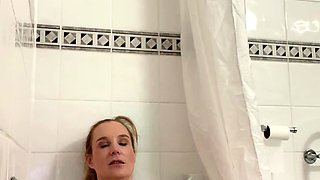 Spy Camera Watches Big Tit Amateur Milf In The Shower