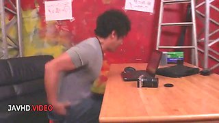 Hardcore passion ignites when sexy Japanese MILF gets Creampie fucked intensely by junior stud MILF