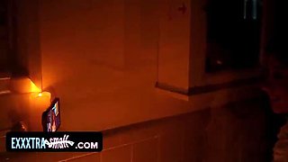 Petite Teen in Mini Skirt Gets Facial from Big Black Cock - Exxxtra Small Scene
