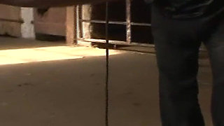 Maid with Inflated Cunt Gets Fucked with a Candle.