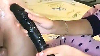 Sexy Step Sister Taking Control Before Going 2 Bed. Femdom Strapon Deep Pegging with Huge Dildo