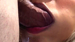 Close-up: Cheating Big Cock Sucking