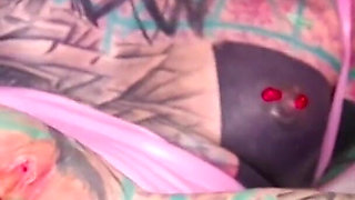 Solo Tattoo Girl Anal Masturbation - Self Assfuck