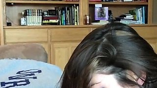 Extreme amateur pov blowjob with brunette babe