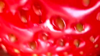 Amateur Video Strawberry Was Placed Into Slim Girl Asshole and Has Perfect Smell