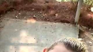 My first Public Blowjob almost Caught with Cum on my Face Eva Elfie