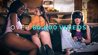 GIRLSWAY - Exes Charlotte Sins  Bella Rolland s Tense Meetup Turns Jealousy Into Energetic FOURSOME: Porn