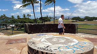 I Just Met This Visitor to Hawaii -- and Here We Are, Outdoors, Playing