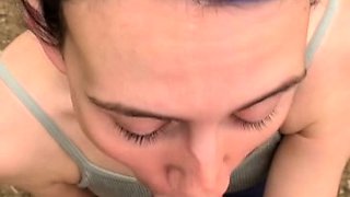 Extreme amateur pov blowjob and get tit fucked