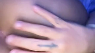 Tattooed goth slut watch her moan in every thrust of her dildo