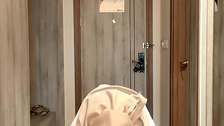 My lover warming up before jogging looks mentul breasts