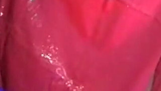Vintage Red Latex Lingerie Glory Hole Action P2