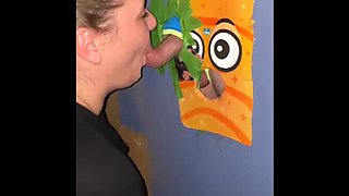 Hot Blonde Slut Sara Thickk Gets Pussy Fucked at Gloryhole - Homemade Amateur Fun