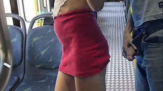 Student being <censored> on the bus in public!