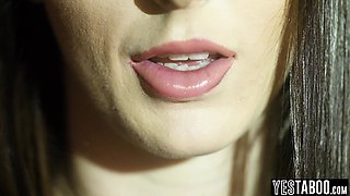 Slutty young babe desperate for stepdads male pole