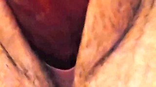 Pounding My Fat Wet Pussy with Monster Dildo Cumming