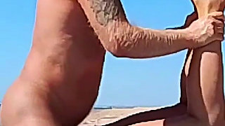 Stranger Jerking off to Me on the Beach