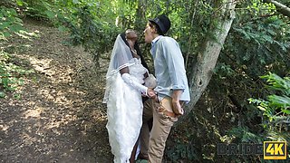 slutty ebony bride railed in the jungle