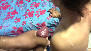 Little Bitch Doing a Nice Blowjob and Bathed in Cum - Amateur Nora MILF - Andy Z 94