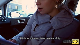 Debt4k. hot barmaid has porno with collector in order to debt