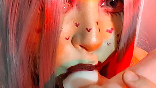 E-girl Sucking and Licking Your Balls